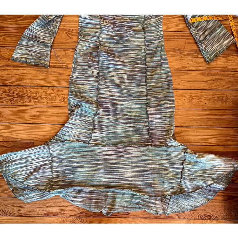 NWT earth tone boho mermaid midi dress made in Nepal, Size L - Picture 4 of 10